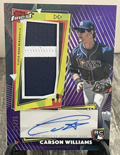 2026 Topps Finest Carson Williams RC Auto Relic RPA Purple #41/75 TB Rays