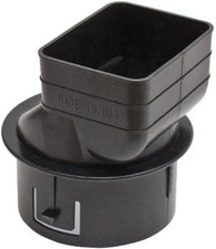 Universal Rectangular to Round Downspout Adapter - Secure and Easy Fitting