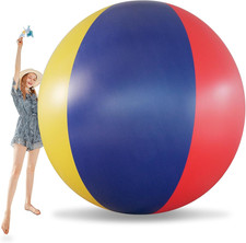6.5Ft Giant Inflatable Beach Ball &ndash; Huge Multi-Color Fun for Adults &ndash; Perfect fo