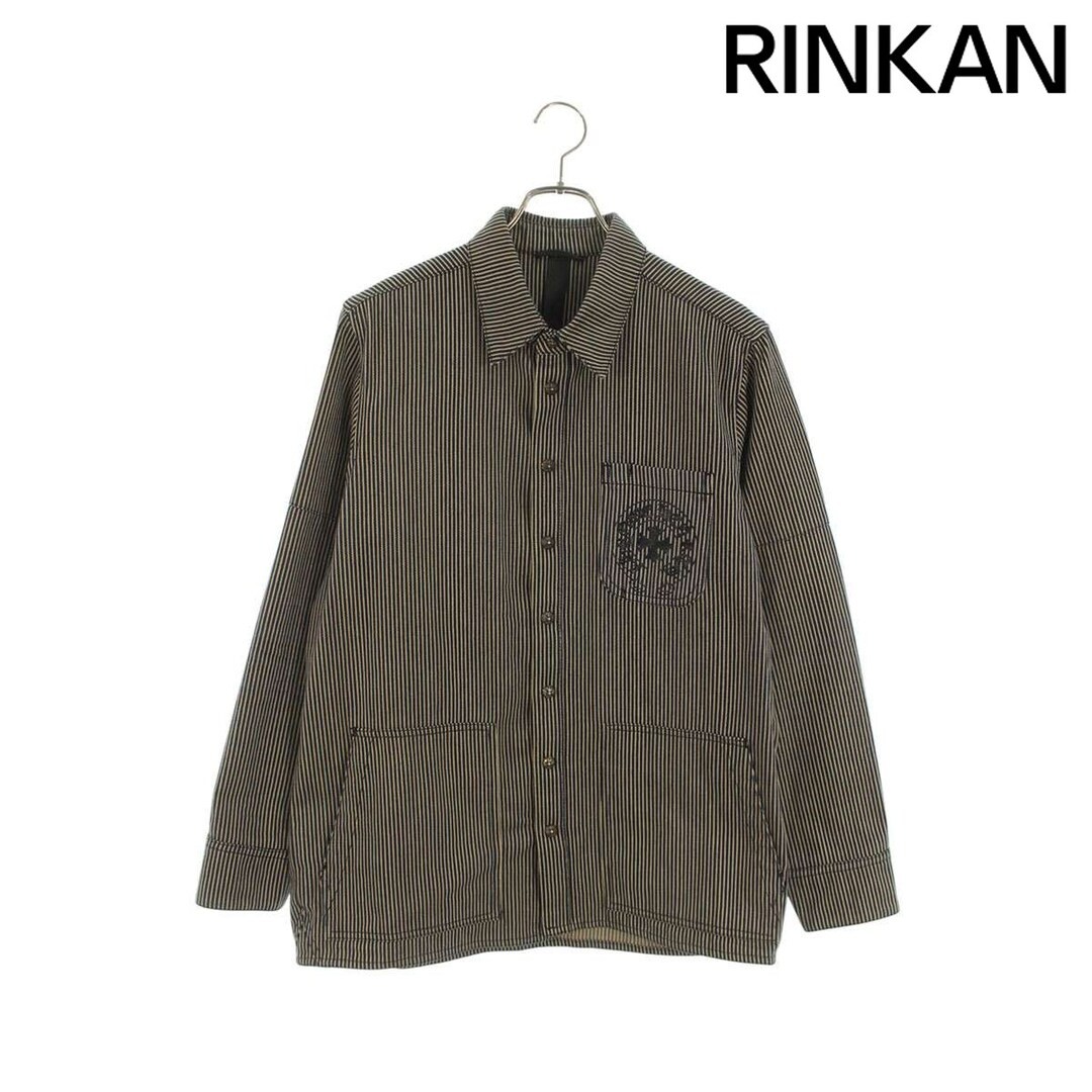 Chrome Hearts LAST BITE Striped Pattern Denim Long Sleeve Shirt Men's L Used 1f0