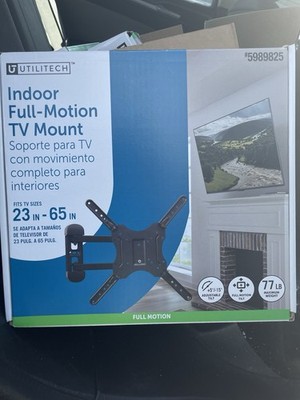 Utilitech Full Motion Indoor Wall TV Mount Fits TVs Up To 65-in ( With Hardware)