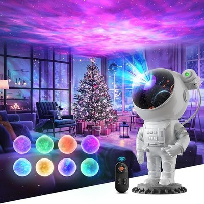 Astronaut Projector, LED Starry Sky Galaxy Night Light with White 