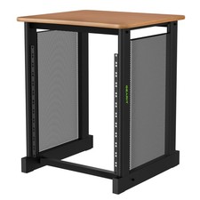 12U Audio Rack for 19" Studio Gear, AV Equipment, Server Racks - Metal  Oak