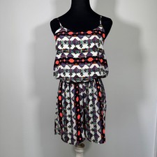 Everly Geometric Print Sleeveless Romper Size M