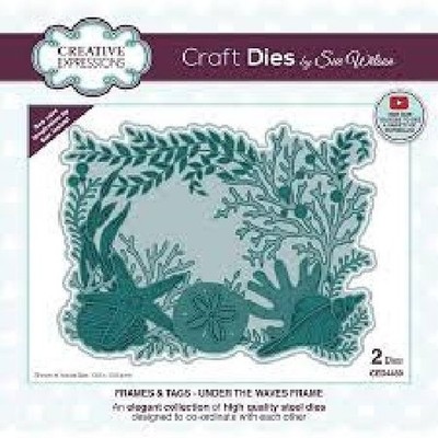 CREATIVE EXPRESSIONS - METAL CUTTING DIE - FRAMES N TAGS - UNDER THE WAVES FRAME