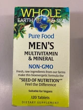 Whole Earth & Sea Pure Food Men's Multivitamin & Mineral Supplement 120 Tablets