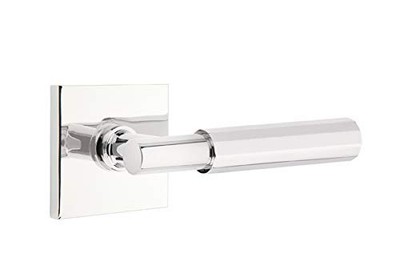 Emtek Select Privacy, Square Rosette, T-Bar Stem, Faceted Handle US26 RH