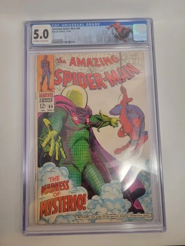 Amazing Spider-Man #66 CGC 5.0 (1968) Mysterio Cover  Romita Art Custom Label