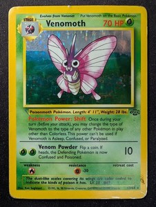 Venomoth 13/64 Jungle Holo Rare Pokemon Card