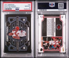 2021-22 Panini Obsidian Pitch Black Purple Scottie Barnes RC Rookie /75 PSA 10