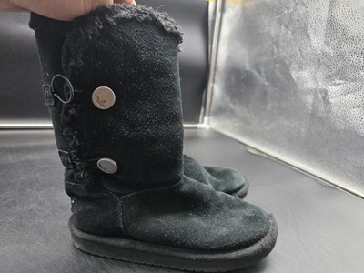 Koolaburra By UGG Boots Girls Size 1Kinslei tall Suede Faux Fur Winter 1096443