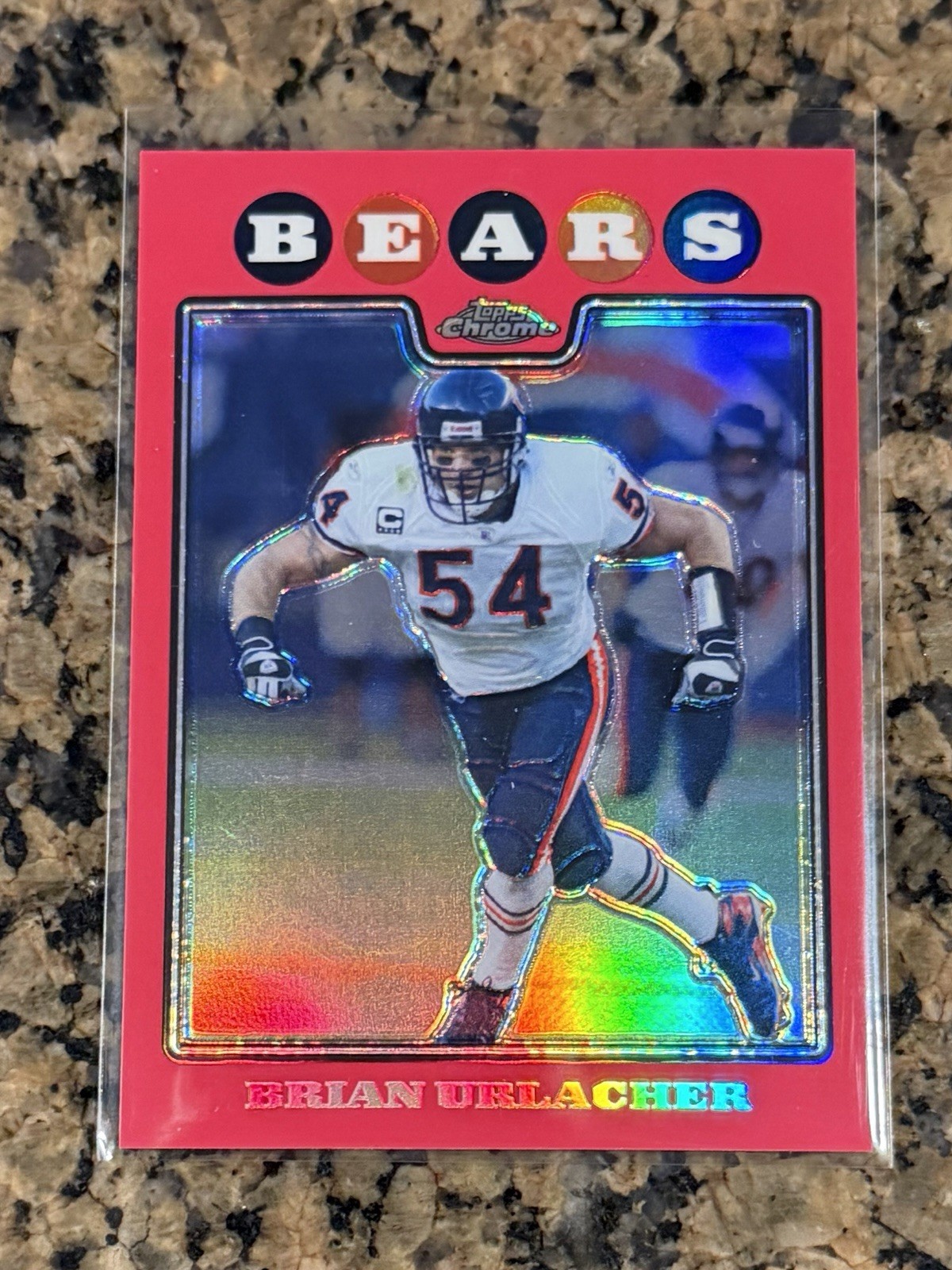 Brian Urlacher 2008 Topps Chrome #115 NM-MINT Bears SP Refractor HOF RED #25/25