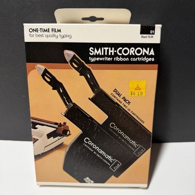 Smith-Corona Typewriter Ribbon Cartridge Black Film Dual Pack