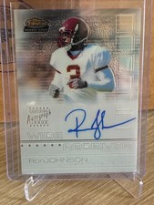 2002 Topps Finest Ron Johnson Rc Rookie Auto /1200 No. 130 Gophers