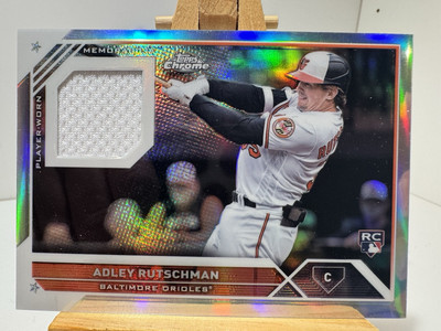 2023 Topps Chrome Adley Rutschman Refractor Rookie Patch Relic #CRR-AD Orioles 