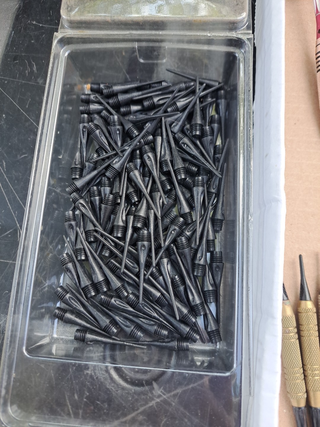 Vintage Brass Dart Set Lot 7 Full Sets Extra Tips Barrels And Shafts See Picture