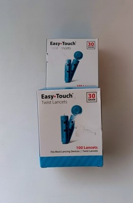 Easy Touch Twist L ancets (8310101) 30 Guage 200 Lancets -2 Boxes Of 100