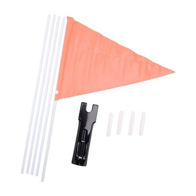 Max Visibility Safety Flag With Fiberglass Pole Fit For Ninebot Go Kart Pro,
