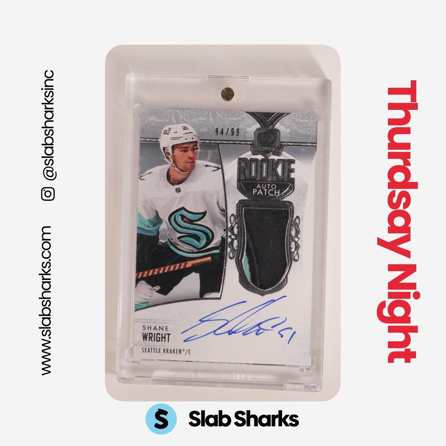 2022 UPPER DECK THE CUP #149 SHANE WRIGHT ROOKIE PATCH AUTO RC /99