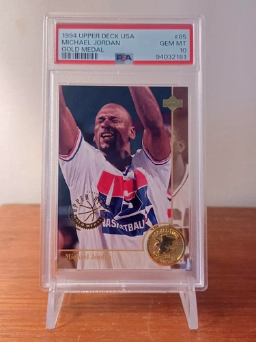 1994 Upper Deck USA Michael Jordan Card #85 PSA 10 **RARE GOLD MEDAL STAMPED**