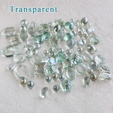 Clear Glass Marbles Glass Beads Assorted Shape Glass Blocks Vase Fish Tank Decor