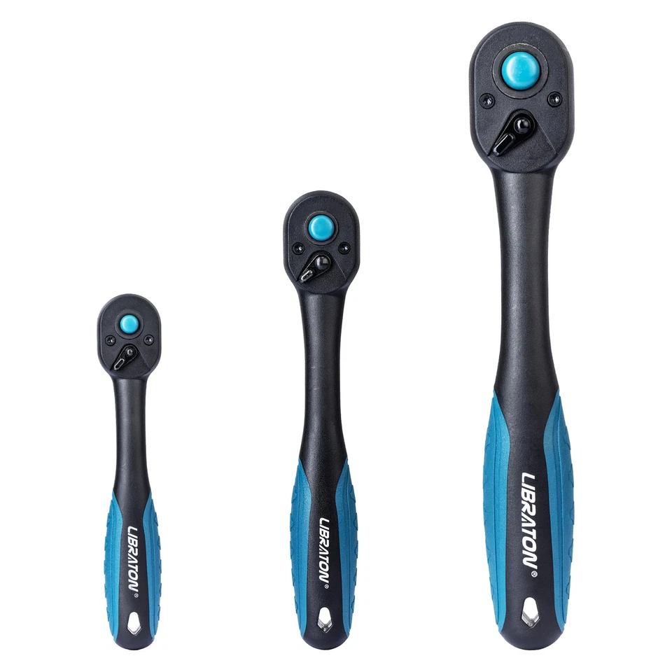 LIBRATON 72-Tooth Ratchet Wrench Quick Release Ratchet Handle Reversible 1/4'' 3 - Image 1 of 4