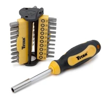 Titan 16068 31-Piece Multi-Bit Screwdriver Set | Slotted, Hex, Phillips, Pozi...