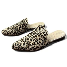 Sole Society leopard Print Mules animal print pony hair quiet luxury preppy