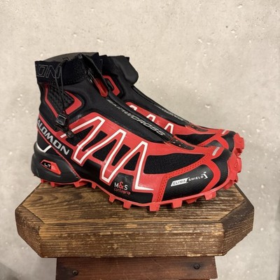 Salomon Snowcross 1 Men's Winter Trail Running Shoes Black Red Zip