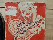 Vintage Lucky Clown Miniatur Pin Ball Spiel Held MFG USA Pat Pend Werbung Promo