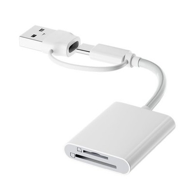 2 in 1 USB Type C Card Reader Adapter for PC Laptop Accessories Memory Card