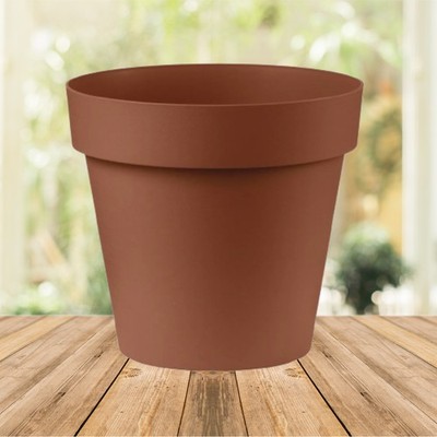 Central Garden Round Blumentopf terracotta in 15 cm bis 60 cm Blumenkübel Rollen