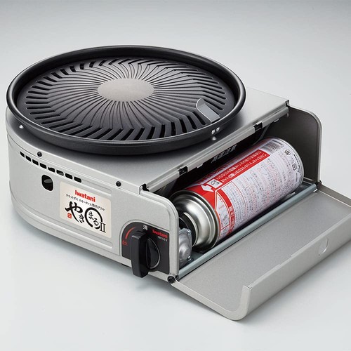 Iwatani Tragbarer Kassettenkocher Rauchfrei Grill Yakimaru II Silber CB-SLG-2 - Bild 8 von 12