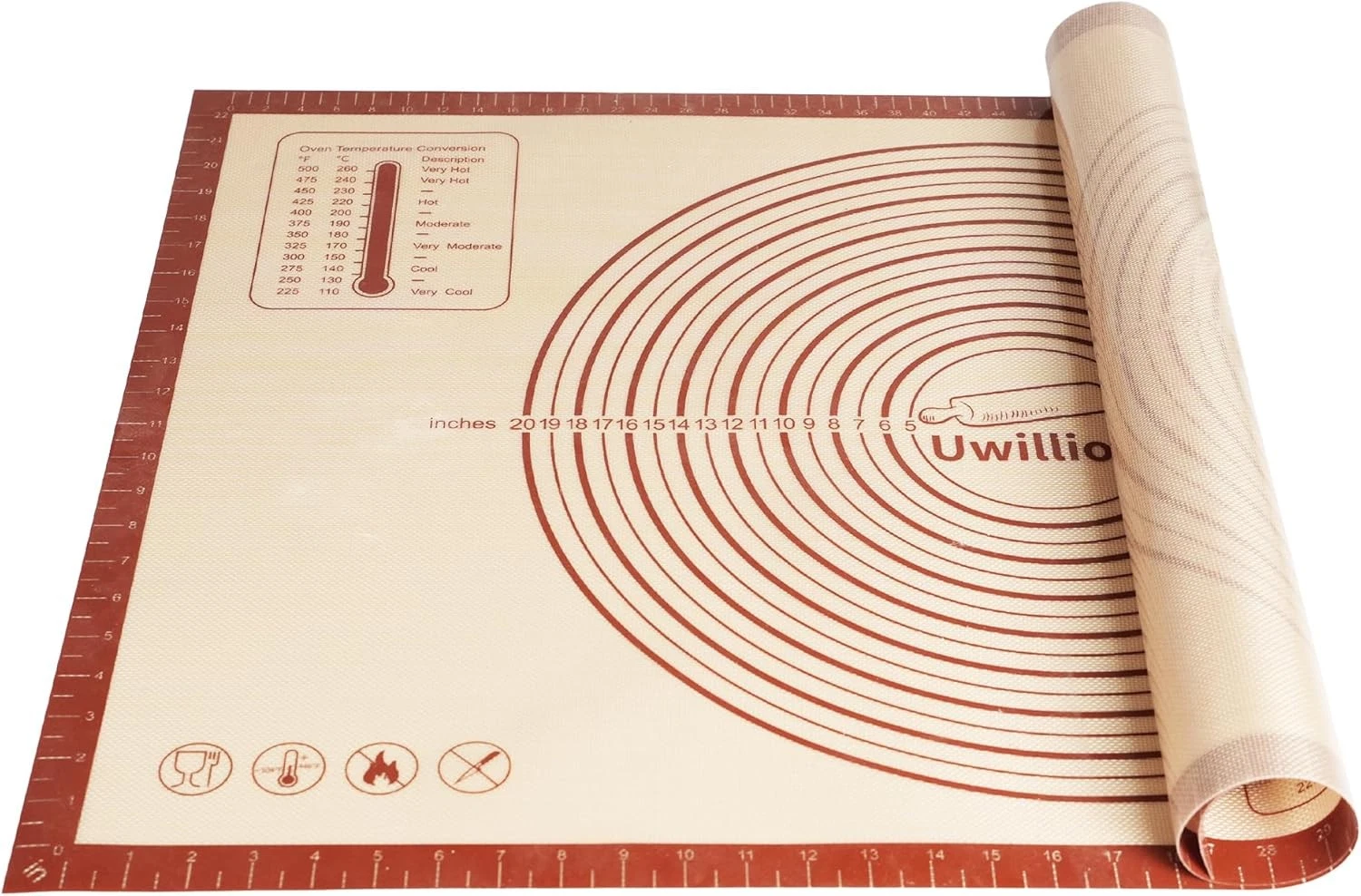 Silicone Pastry Mat 36 x 24 Inch Extra Large Baking Mat W/ Measurement Counter
Opens in a new window