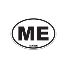 Maine State Euro Oval Sticker Decal Maine State Euro Oval Sticker Decal