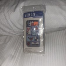 Stitch And Zip Needlepoint Kit Purse/ Cosmetic Case SZ387 Patchwork NIP