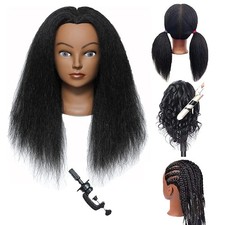 Mannequin Head with 100 Real Hair Manikin Cosmetology Doll Head Hairdresser ...