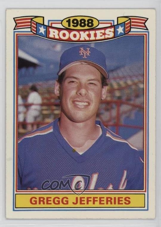 1989 Topps Jumbo Pack Glossy Rookies Gregg Jefferies #13 7ns