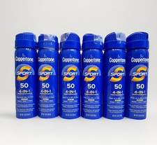Coppertone Sport 4-in-1 Performance SPF50 Sunscreen Spray 1.6 Oz. Ea., Lot Of 6