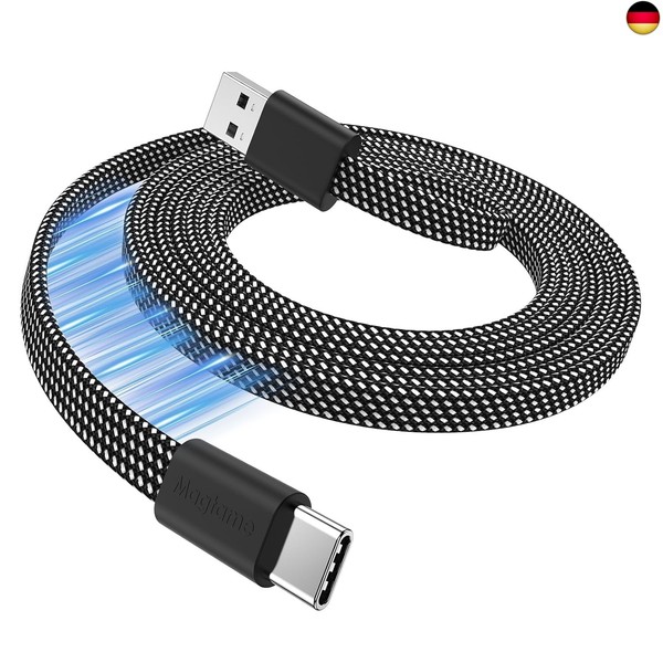 Magtame Usb A Zu Usb C Kabel Flaches Magnetisches Ladekabel, Coiled Usb C-image