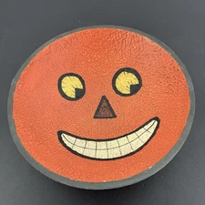 Kindred Spirits Halloween Jack o'Lantern Pumpkin Face Primitive Dough Bowl