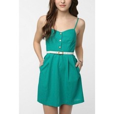 Cope Urban Outfitters Chambray Sightseer Dress XS Linen Blend