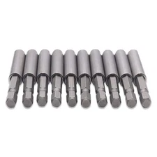 10Pcs Compact Magnetic Bit Tip Extensions Holder 1/4 Hex Shank Drive Guide US