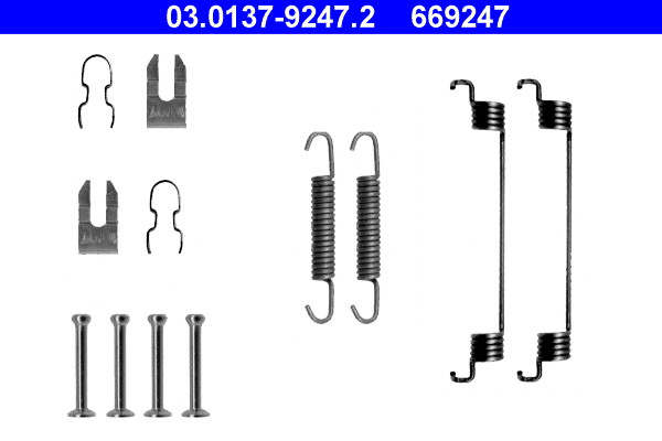 Rear ATE 03.0137-9247.2 Accessory Kit, brake shoes for FIAT,FORD