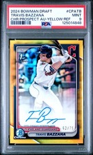 2024 BOWMAN DRAFT CHROME PROSPECT AUTOS #CPATB TRAVIS BAZZANA 62/75 PSA 9