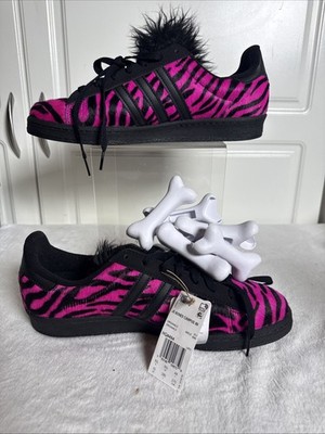 Size 10 - Jeremy Scott x adidas Campus 80s Bones - Pink Zebra for