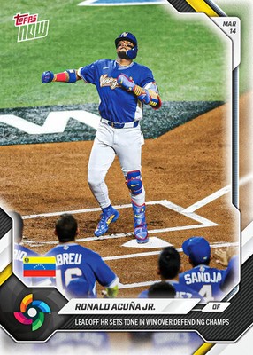 Ronald Acuña Jr. HR 2026 WBC World Baseball Classic Topps NOW