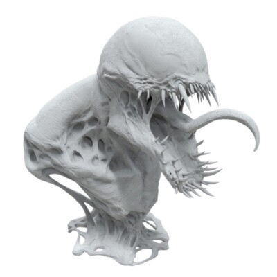 50mm resin figure model 3D printing of monster venom bust in film and television