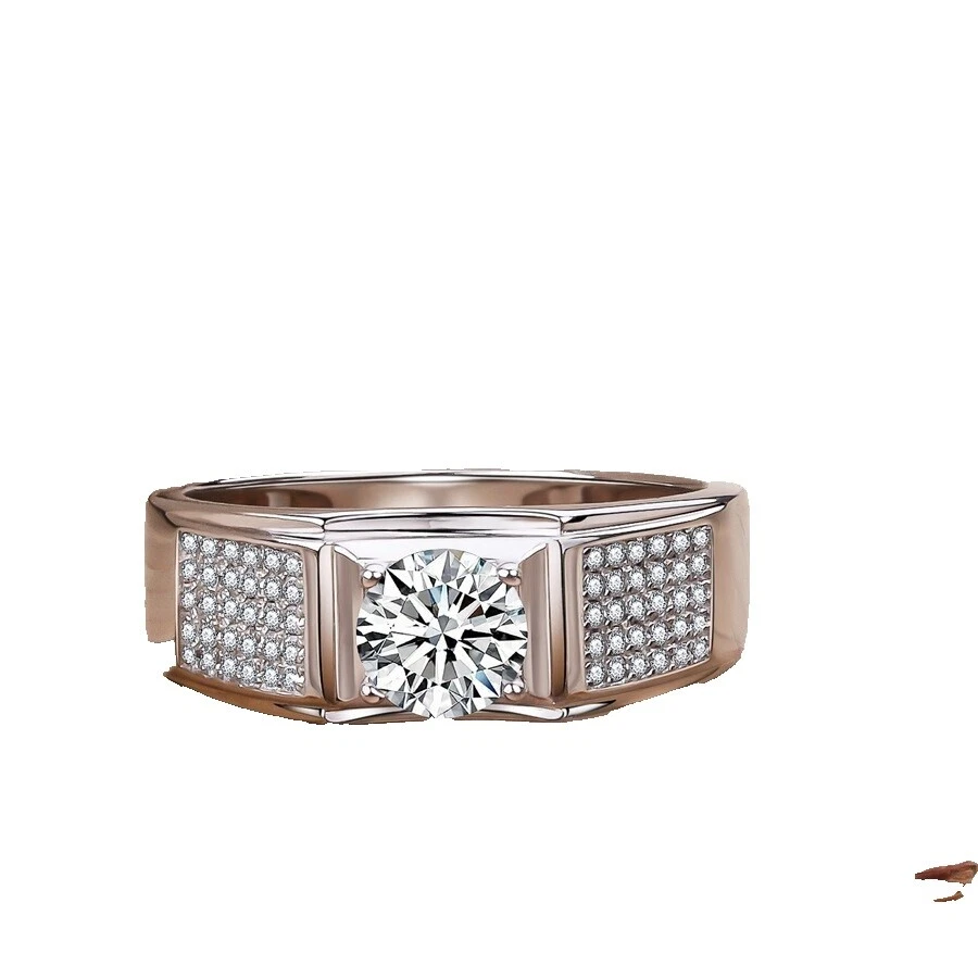 Мужские кольца с кубическим цирконием, чистое серебро