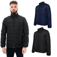 Ex Brand Mens Padded Bubble Puffer Quilted Jacket Bomber Coat Warm Winter Zip Up